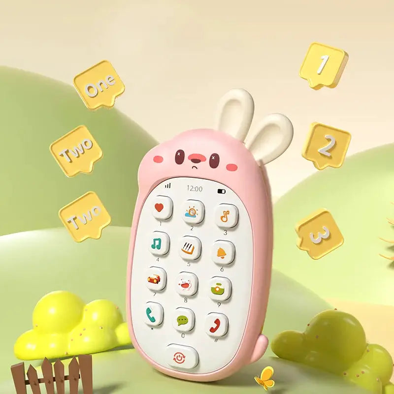 Childrens Rabbit Toy Mobile Phone For Babies 0-36 Months Chewable Puzzle Multifunctional Music Toy