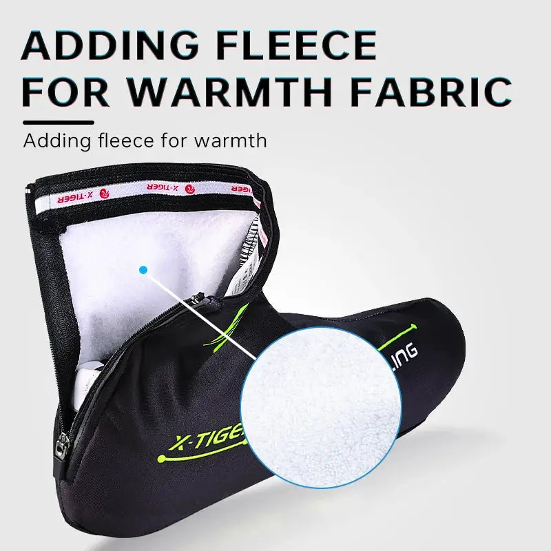 X Tiger Winter Thermal Fleece Cycling Shoe Covers For Men And Women MTB Road Racing Overshoes