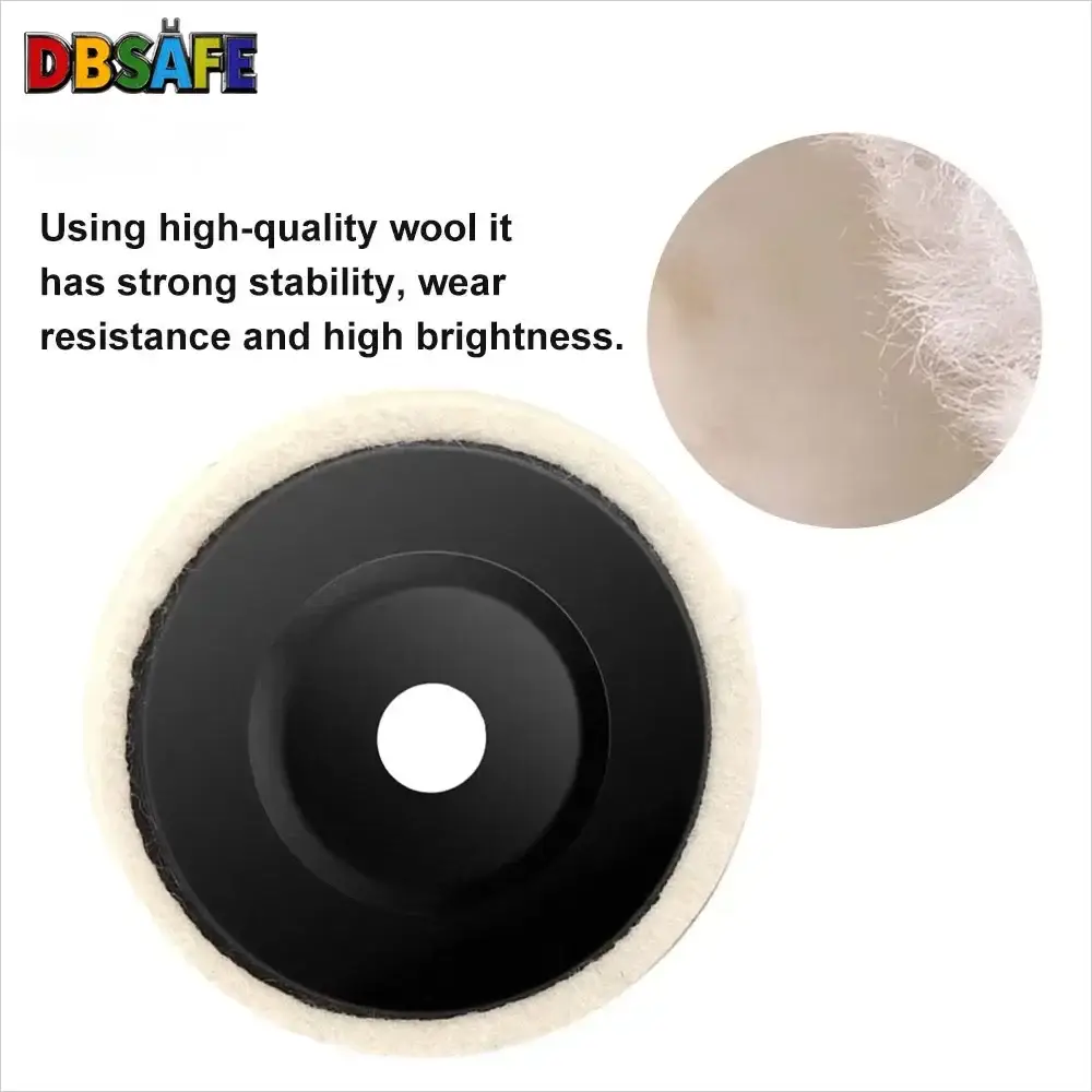 50 To 75mm Wool Polishing Wheel Felt Pad For Angle Grinder Disc Metal Marble Glass Ceramic One Piece Professional Tool