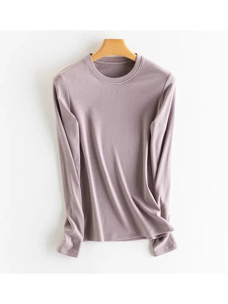 SuyaDream Women Silk Viscose Thermal Base Layer Top With Turtleneck For Warmth And Style