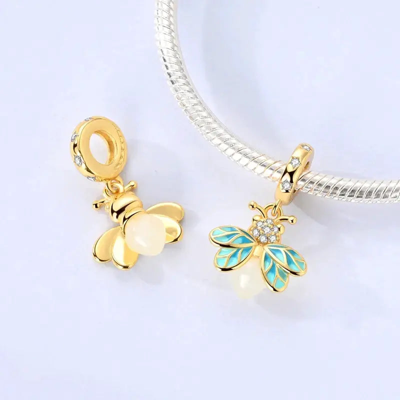 925 Sterling Silver Gold DIY Charms Beads Inlaid Zirconium Sun Leopard Pendants Fit Bracelet For DIY Jewelry Making