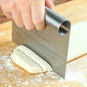 Stainless Steel Pastry Spatula Cutter With Scale Pizza Dough Scraper Fondant Cake Decoration Tools Kitchen Accessories