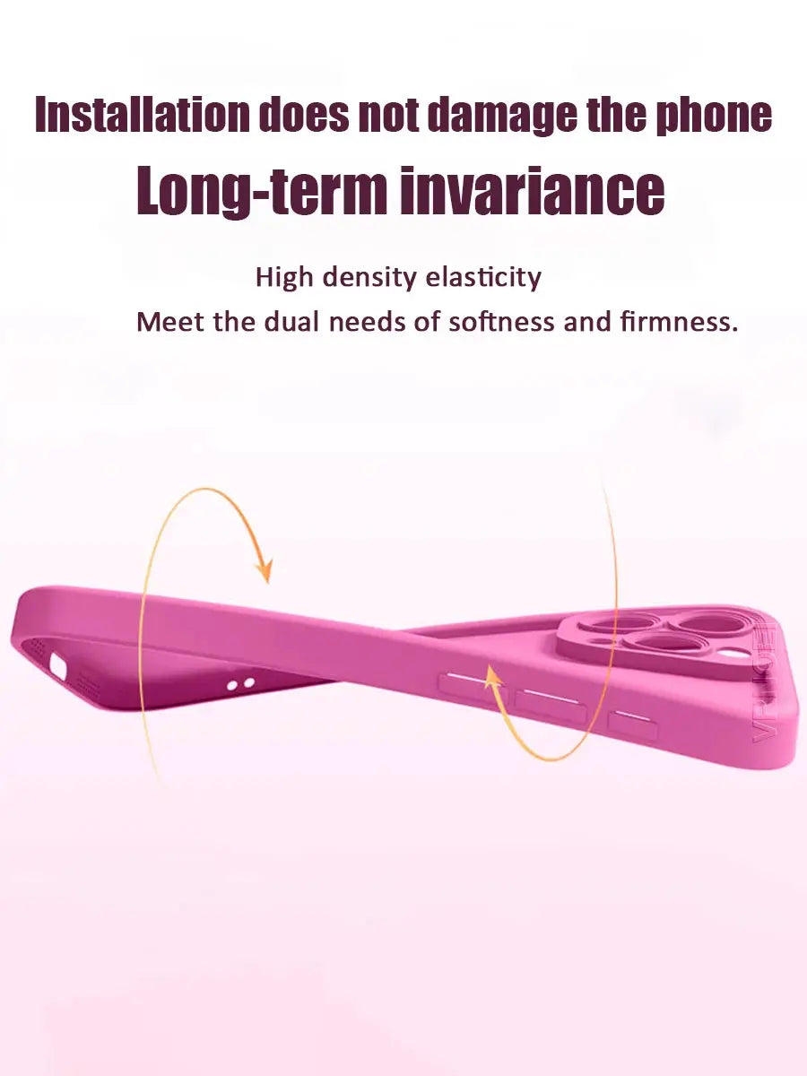 Pure Colour Thickened Shockproof Case for iPhone 11 Through 17 Pro Max and Air Series with TPU Drop Protection