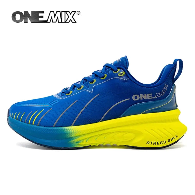 ONEMIX Cushioning Running Shoes For Men And Women Lace Up Heavy Runners Non Slip Outdoor Athletic Sneakers