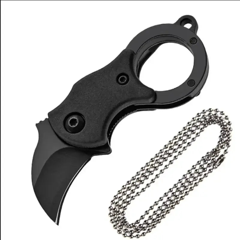 New Keychain Pocket Knife Stainless Steel Mini Portable EDC Tool With Fixed Blade And Chain For Camping