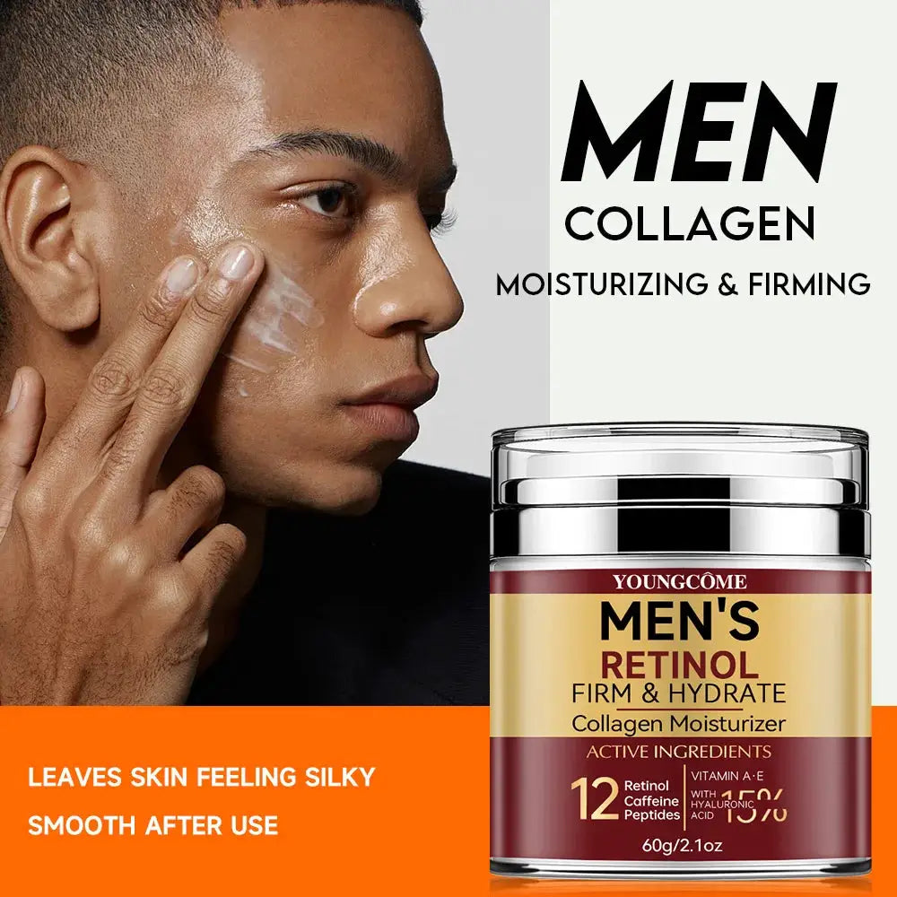 IronOak Men Retinol Firming Face Cream With Collagen For Brighter Tighter Skin Deep Moisturizing