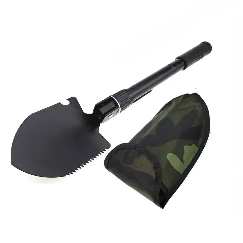 Six In One Folding Military Shovel Engineer Shovel For Camping Outdoors Survival Multi Tool Pickaxe Saw Hex Wrench