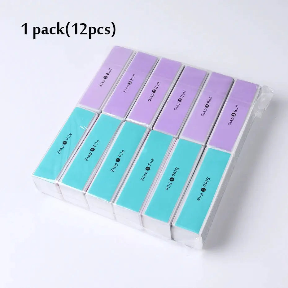 NovaNail 4 Sided Sponge Nail Buffer Block All In One Grinding Polishing Buffing Nails