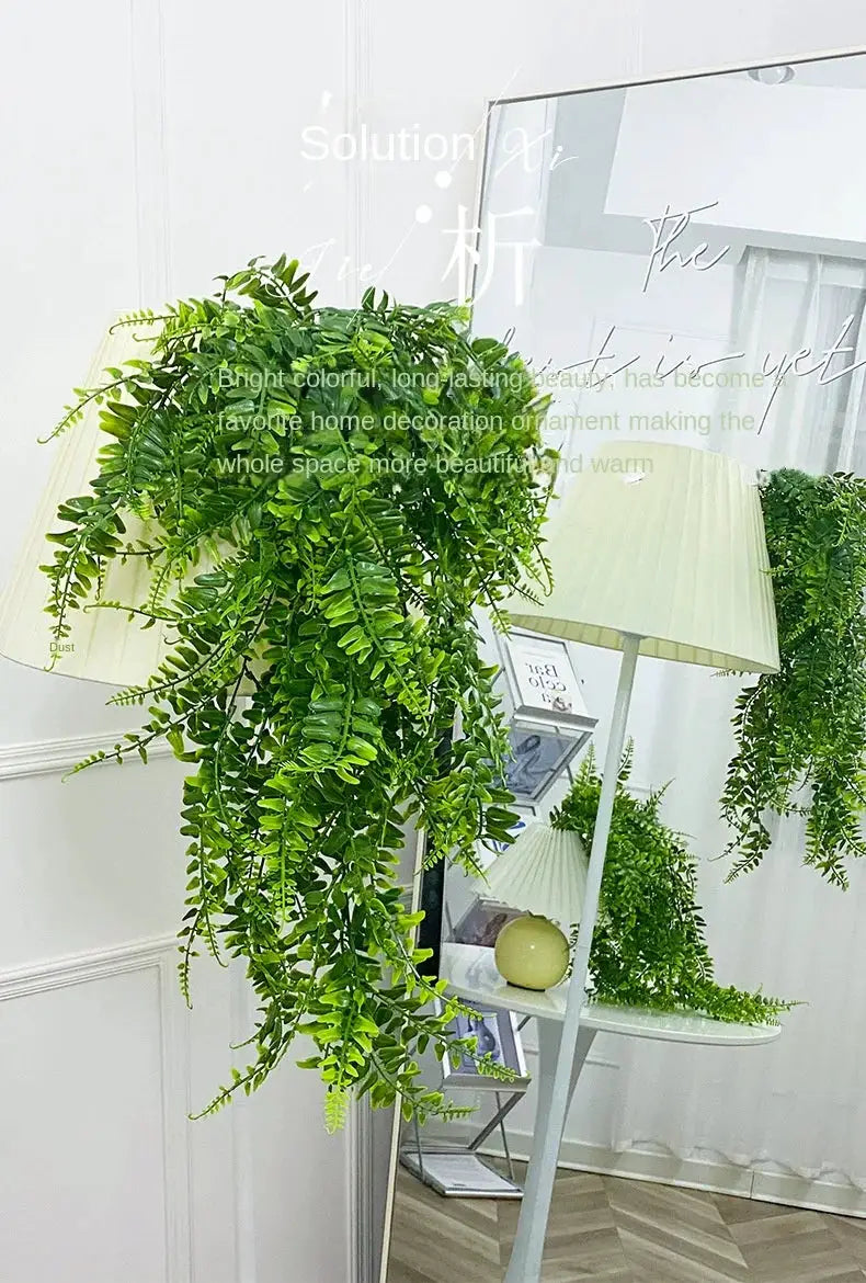 90cm artificial hanging plant vine with cascading green plastic leaves for home decor
