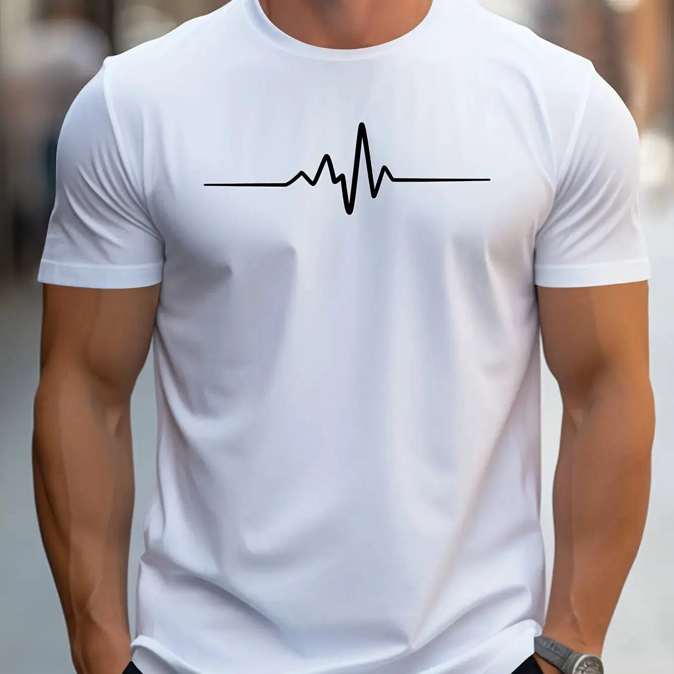 Men's 100 Percent Cotton Graphic Print Short Sleeve Round Neck T Shirt Summer Casual Top