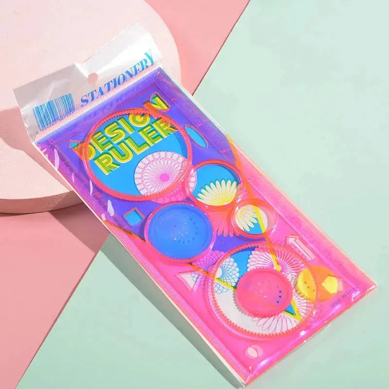 Geometry Spirograph Drawing Kit With Flower Stencil Templates For Kids Educational Art Toy