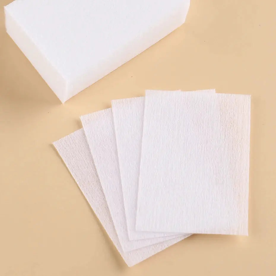 Nail polish remover wipes, lint-free white cotton pads for manicure cleansing, 450pcs bulk pack