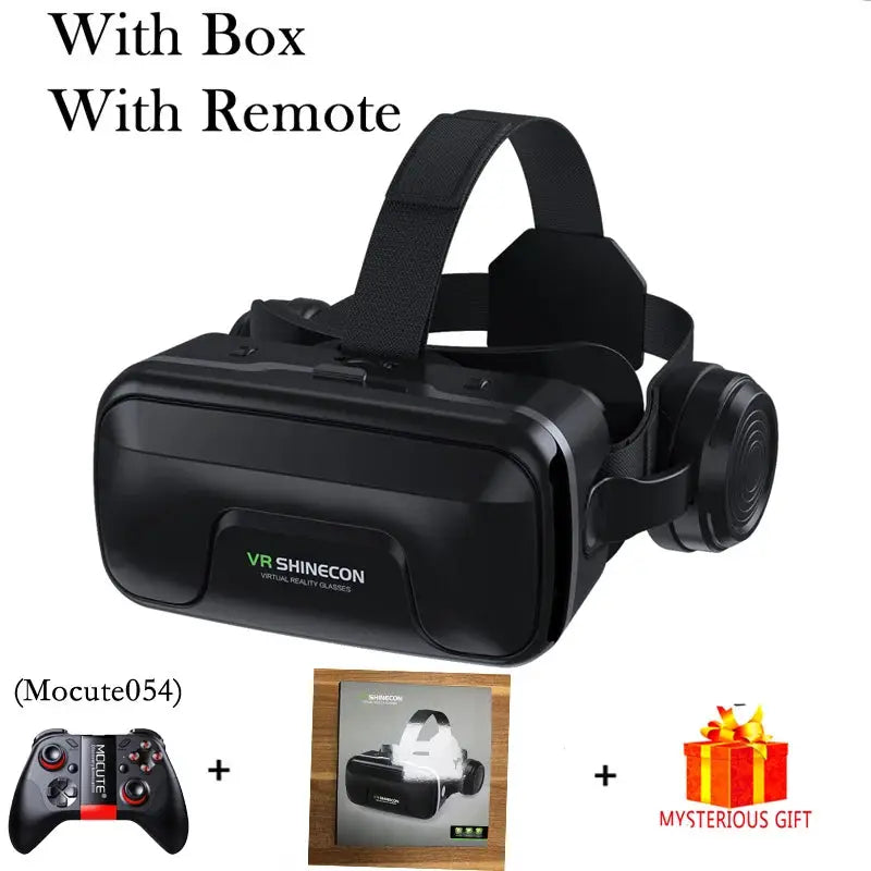 VR Shinecon 10.0 Helmet 3D Glasses Virtual Reality Headset For Smartphone Mobile Gaming Movies And Apps