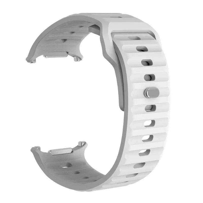 Marine Band silicone strap for Samsung Galaxy Watch Ultra2 47mm, white watchband by Simples Market