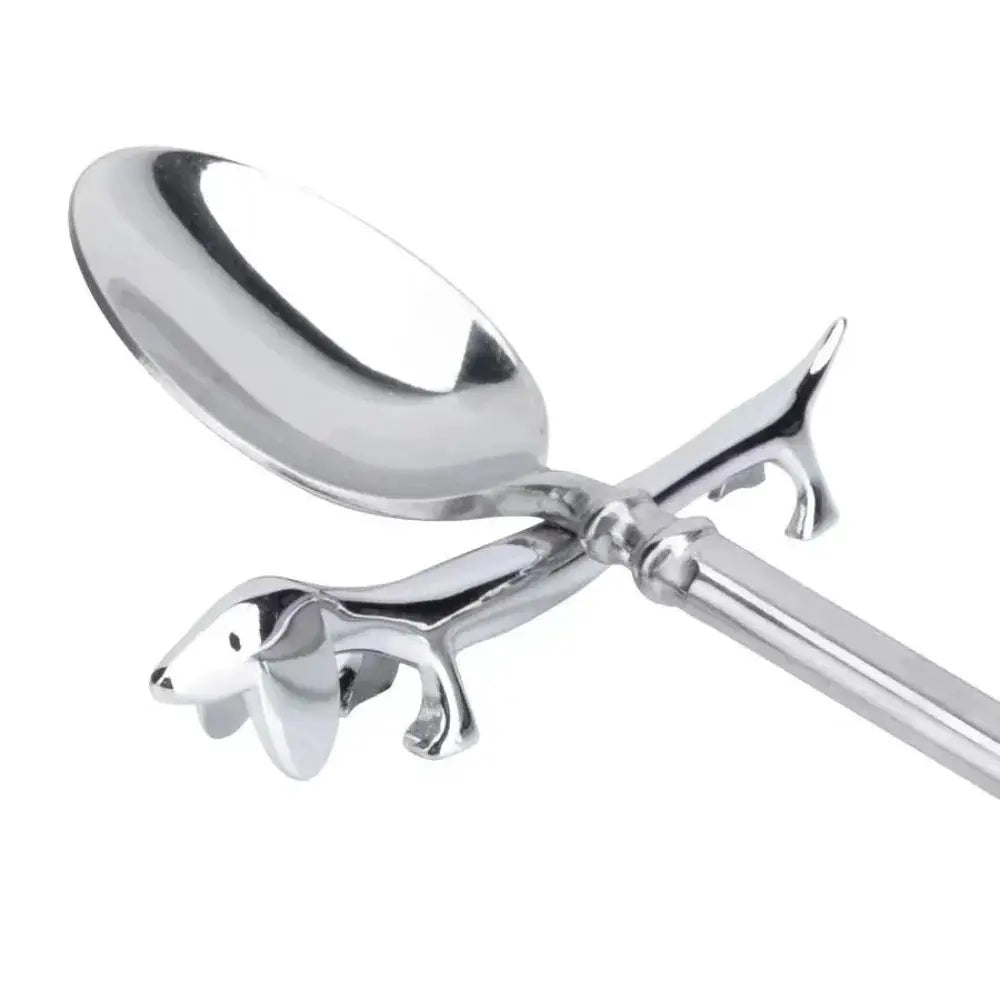 Zinc Alloy Cutlery Bracket Holder Silver Fawn and Little Dog Shape Cutlery Storage Tableware Rack