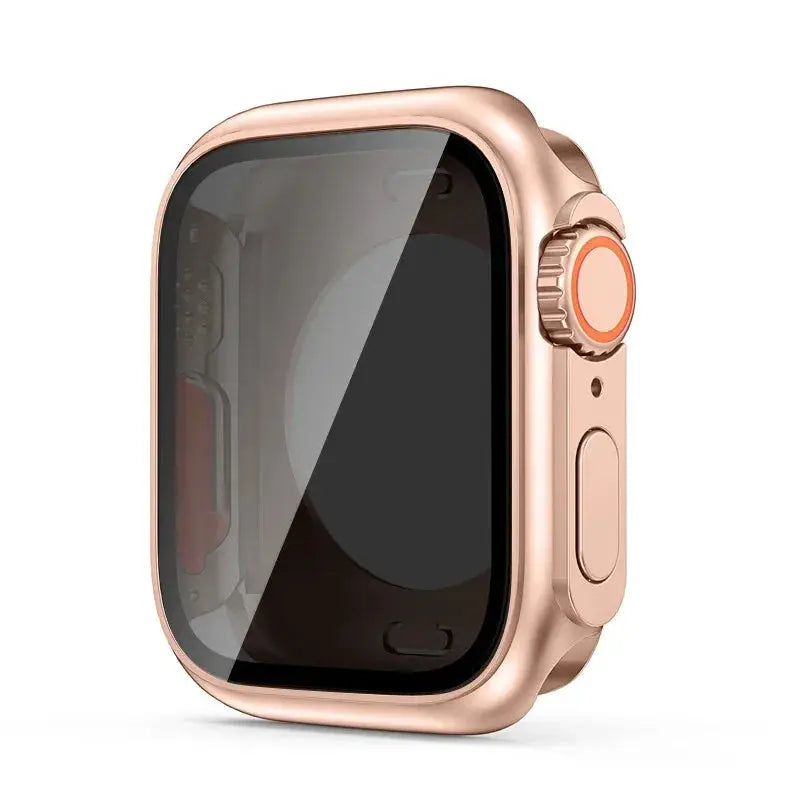 Screen protector and hard PC bumper case for Apple Watch in rose gold, 40–46mm
