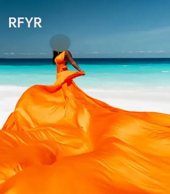 A Line Satin Evening Dress With Long Train Flying Dress For Arab Women