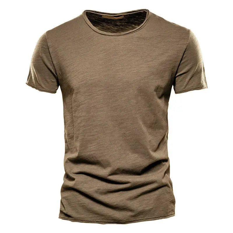 100 Percent Cotton Mens T Shirt Short Sleeve O Neck Solid Casual Tee For Fitness Summer Home Wear