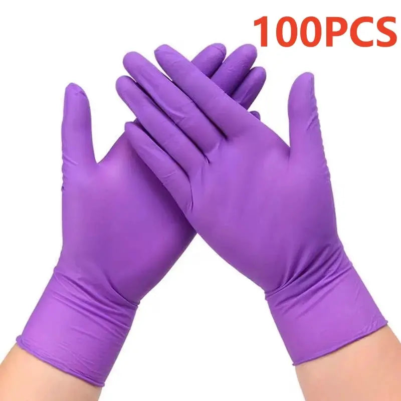 Fuchsia nitrile disposable gloves, latex-free, 3-mil.