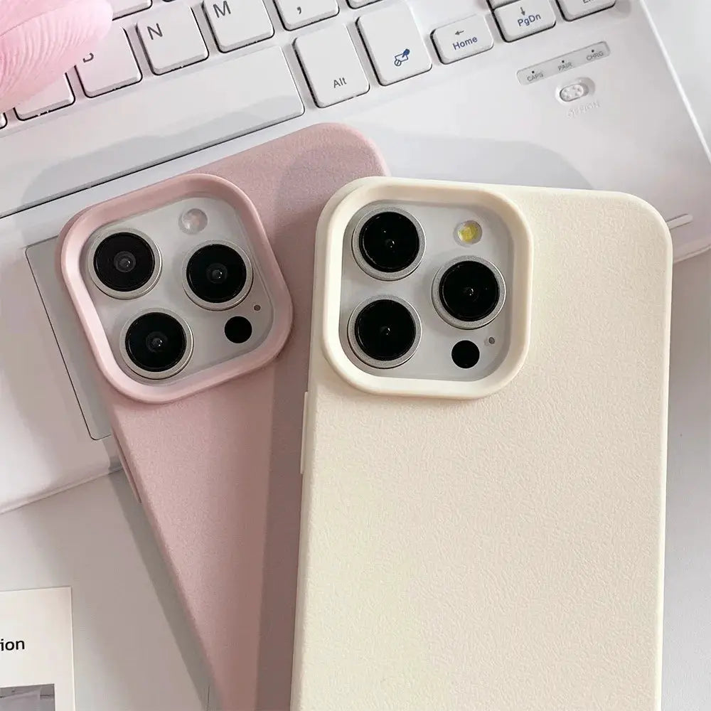 Leather Phone Case For iPhone 11 Through 17 Pro Max And iPhone Air Soft TPU Shockproof Funda Cover