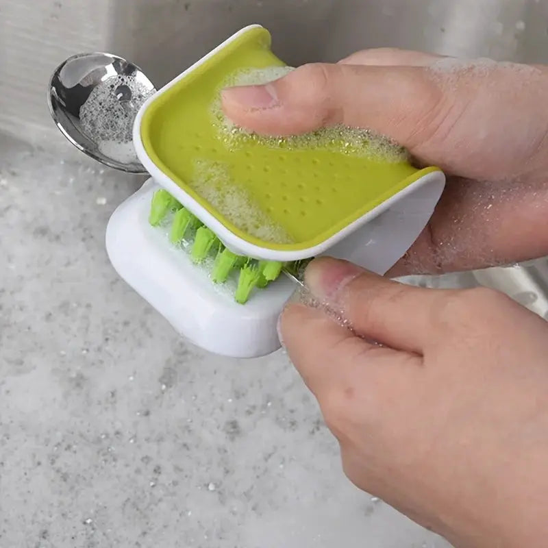 AutoGleam Car Interior Seat Belt Cleaning Brush Dual Sided U Shaped Tray Diamond Sponge Reaches Tight Crevices
