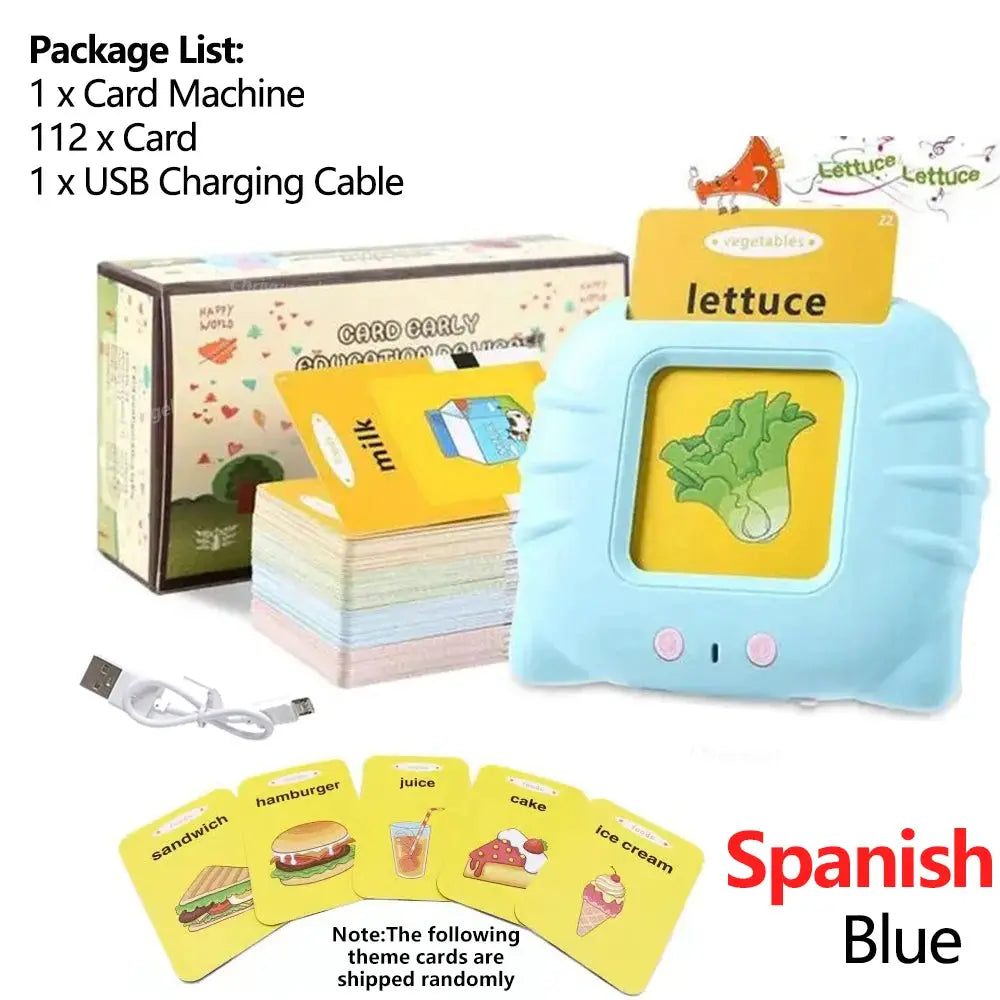 Talking Flashcards For Kids Preschool Learning Toy Engaging Electronic Audio Book Machine For Early Education Gift