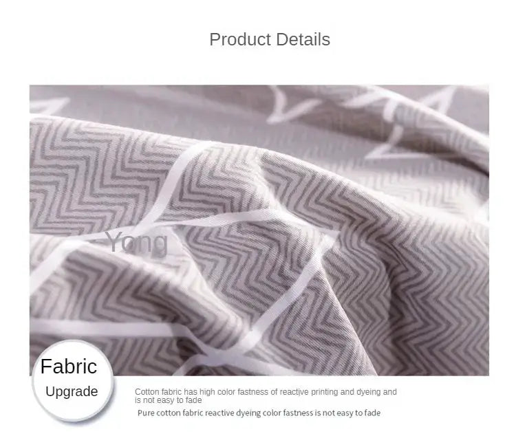 3pc cotton duvet cover set with gray/white striped print, includes 1 duvet cover and 2 pillowcases, soft bedding.