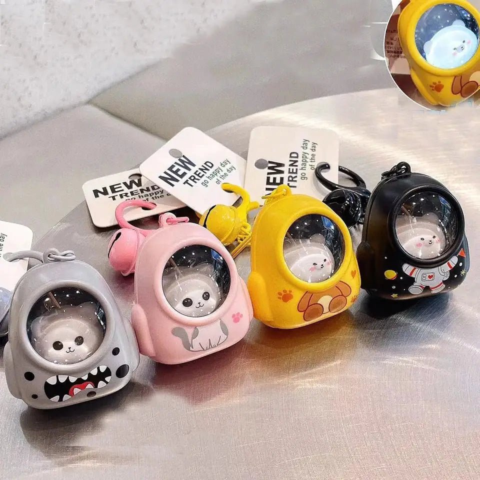 Yupsk Cute Glowing Night Light Astronaut Cat Keychains Kawaii Bag Charm Pendants Creative Accessories Gift Wholesale - Simples Market