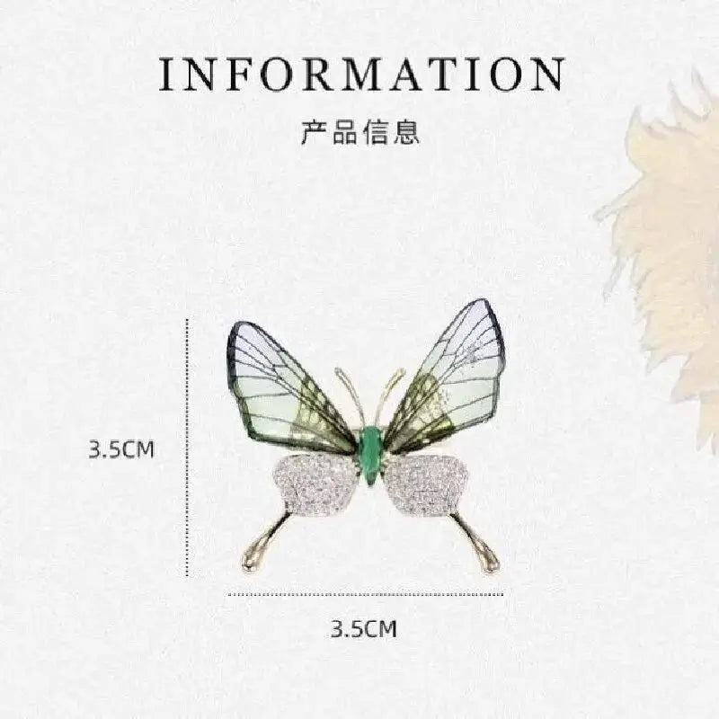 Butterfly Brooch for Women Sparkling Forest Inspired Design Daily Wear Jewelry Accessory