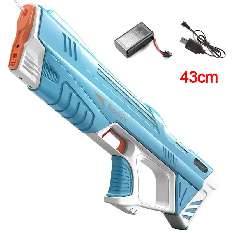 43cm Full Electric Automatic Water Storage Gun Toy For Kids Boys Beach Summer Outdoor Battle Game