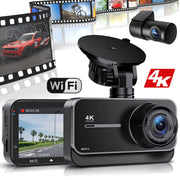 Simples Market 4K dash cam for cars, black with WiFi, front and rear camera, parking mode.