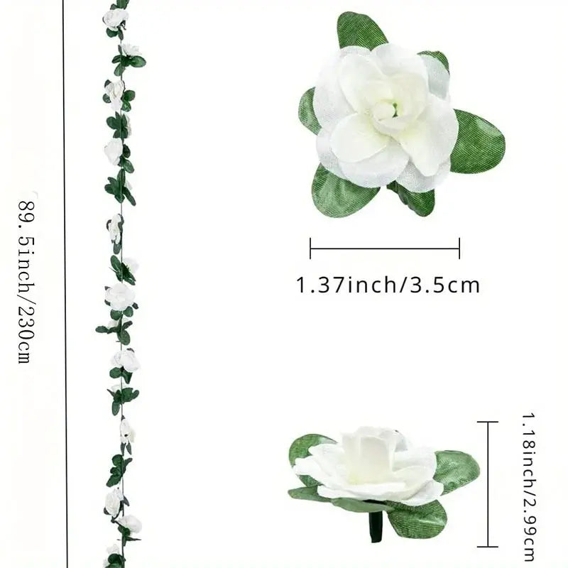 250CM Artificial Rose Flowers Vine For Wedding Decor Home Room Outdoor Garden Arch Rattan DIY