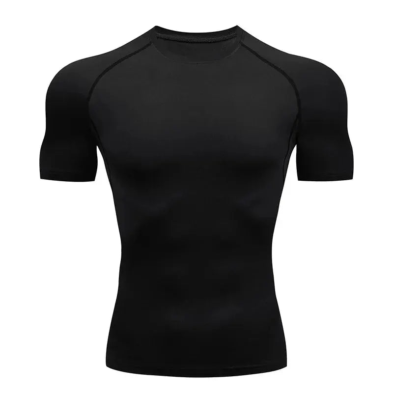 Simples Market black men's compression shirt, short-sleeve athletic tee