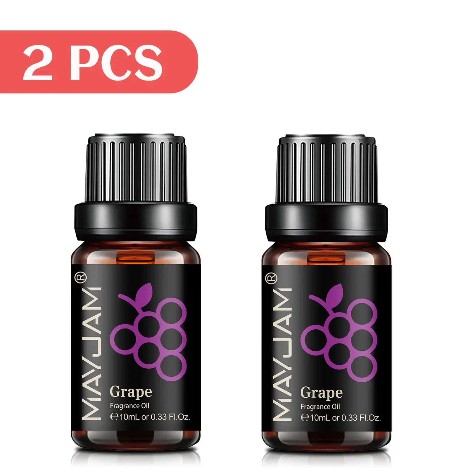 MAYJAM Fruit Essential Oil 10ml Assorted Fruit Fragrance for Diffuser Candle Cherry Banana Papaya Grape Litchi Guava Kiwifruit Pear