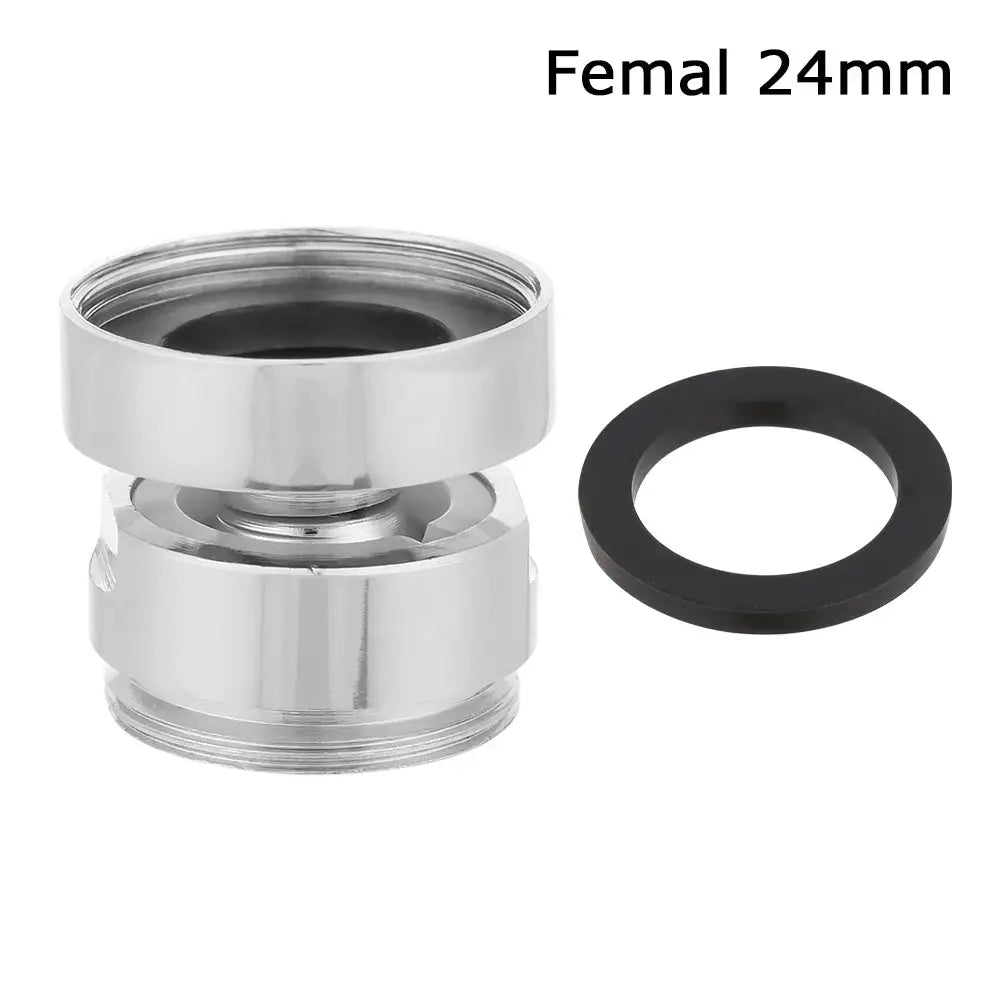 Simples Market chrome swivel aerator adapter and black gasket for 22mm faucet fittings