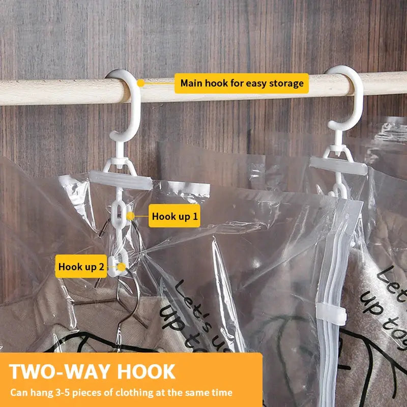 Hanging Vacuum Storage Bags Space Saver Vacuum Seal Storage Bags for Suits Dress Coats Jackets Closet Organizer