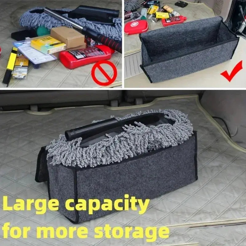 CarViva Car Trunk Organizer Foldable Felt Storage Box Portable Anti Slip Interior Keeps Trunk Neat And Tidy