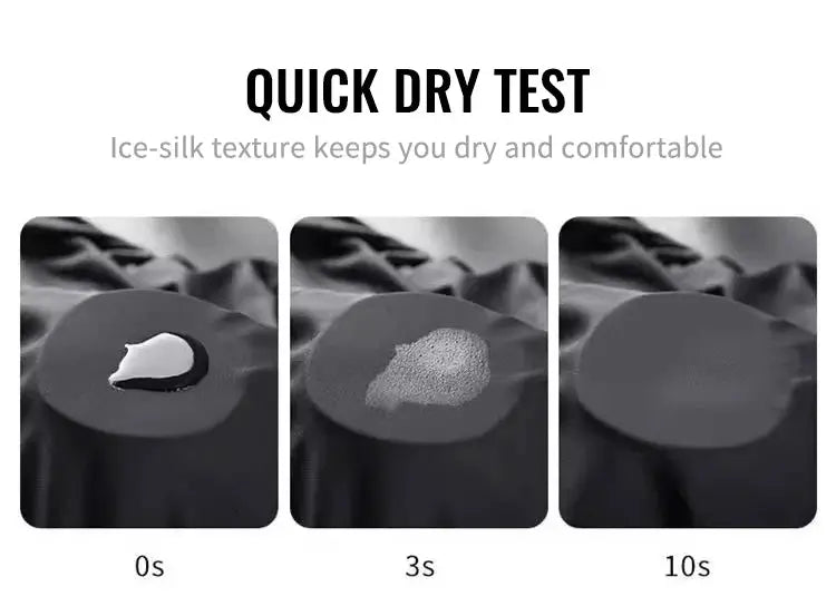 SONECHOKI men's compression pant; polyester gym leggings with three-panel quick-dry water-bead test visuals