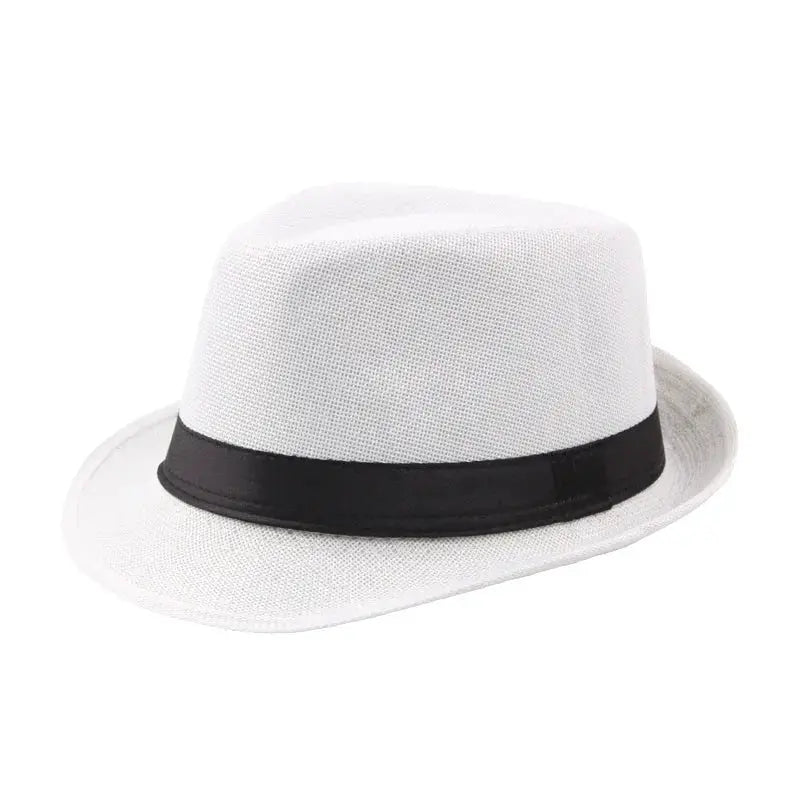 Unisex Wide Brim Straw Hat For Men And Women Summer Jazz Sun Cap Panama Fedora Outdoor Casual