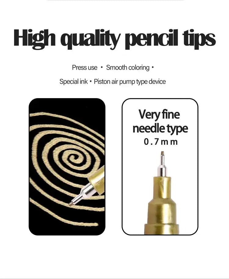 Oil-based permanent paint markers 4-pack by Simples Market, white and black, 0.7mm extra-fine tip, waterproof