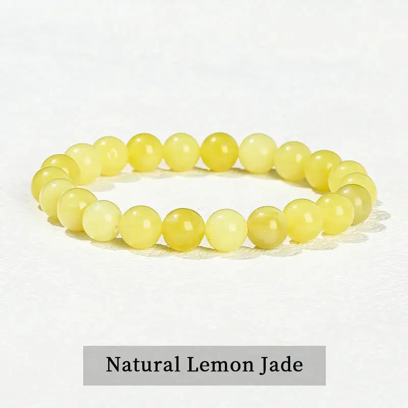 JD Natural Stone Beads Bracelet Amethyst Tiger Eye Crystal Quartz Agate Unisex Bangle Reiki Healing Jewelry Gift