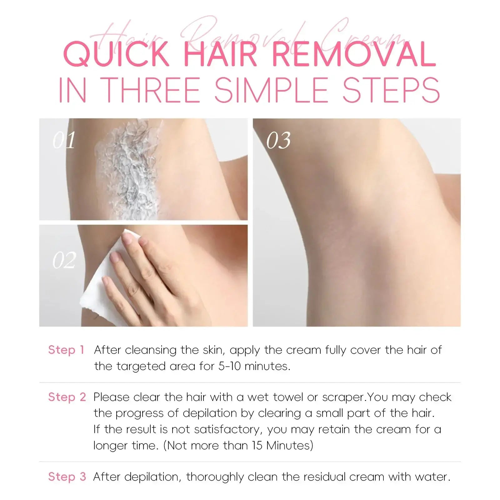 Laikou Hair Removal Cream For Men And Women Gentle Moisturizing Plant Extract Formula Body And Intimate Areas 50 Grams