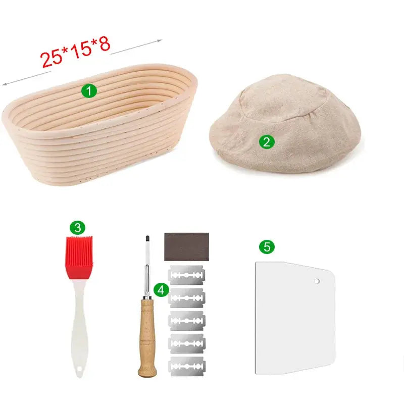 Oval Rattan Bread Proofing Basket Sourdough Banneton Fermentation Wicker Dough Proofing Bowl For Homemade Loaves
