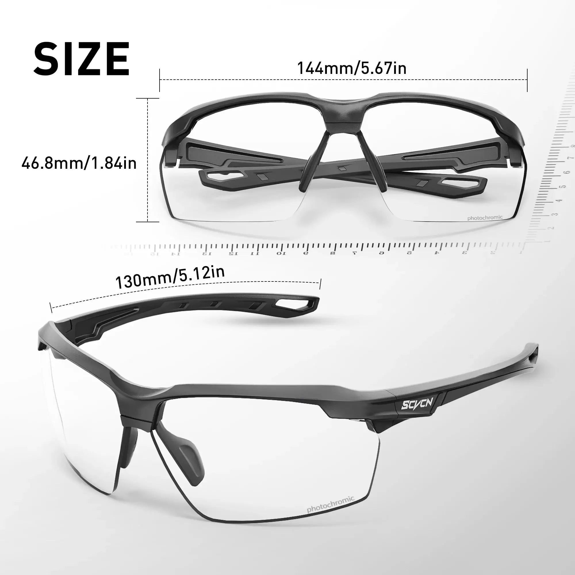 SCVCN Explosion Proof Airsoft Eyewear With Photochromic Polarized Lenses For All Lighting Conditions