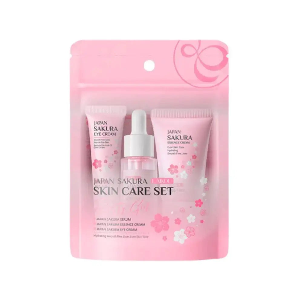 Sakura Skin Care Set Complete Facial Routine For Hydration And Radiant Skin With Cherry Blossom Essence