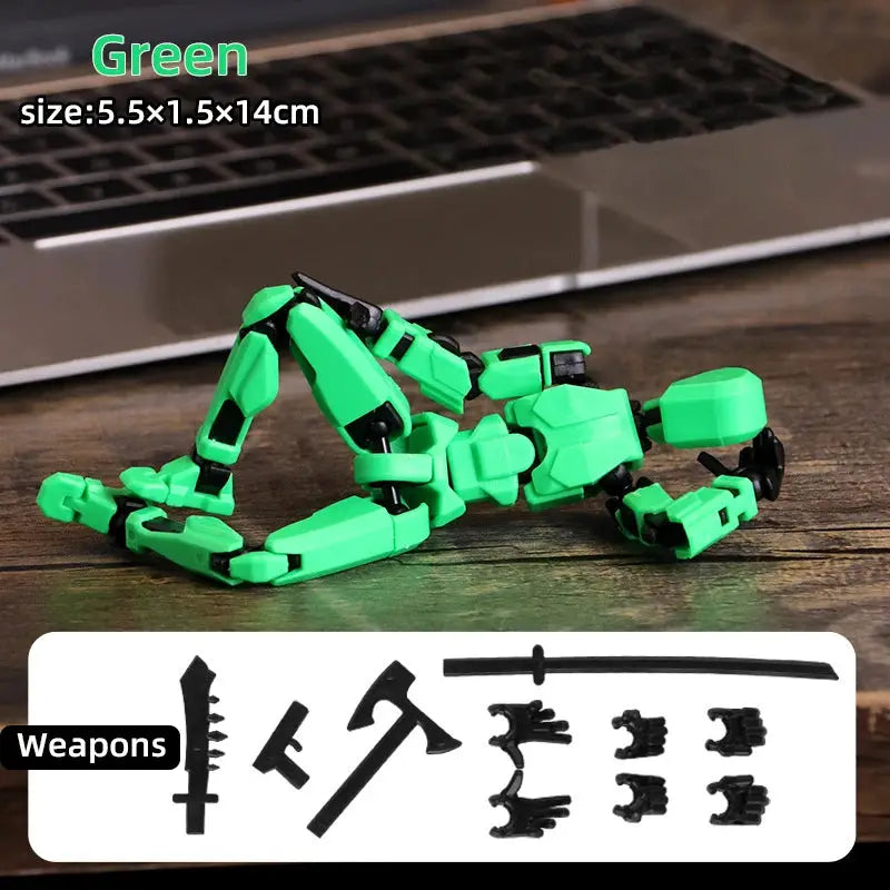 Multi Jointed Movable Shapeshift Robot 3D Printed Mannequin Dummy Action Figure Display Model 14cm for Kids Adults Gifts