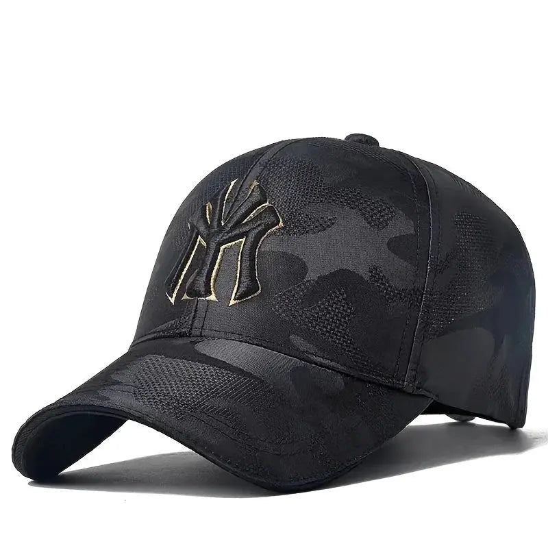 Letter Embroidery Camouflage Baseball Cap Adjustable Unisex Sun Protection Hat For Men Women Outdoor Casual