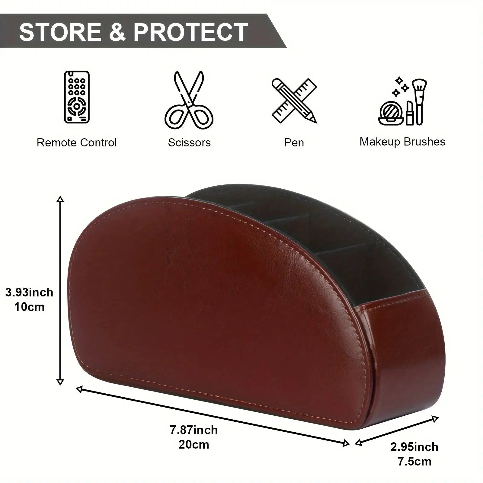 Remote Control Holder With Five Compartments For Desktop Organization And Media Device Storage