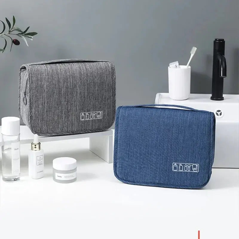 TravelMate Oxford Fabric Toiletries Organizer Bag Waterproof Hanging Travel Pouch For Men And Women