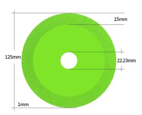 115 To 125mm Diamond Cutting Disc For Glass Marble Ceramic Tile Jade Crystal Grinding High Temperature Resistant